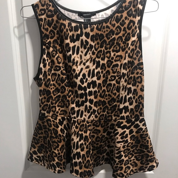 Forever 21 Cheetah blouse - Picture 1 of 4
